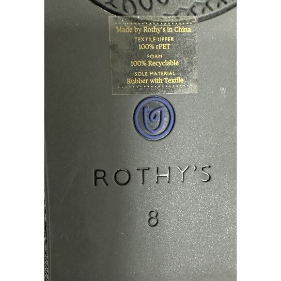 ROTHY'S Birdseye Ballet Flat Loafer Round Toe Charcoal Gray Slip On Size 8 NWOB - Picture 9 of 9